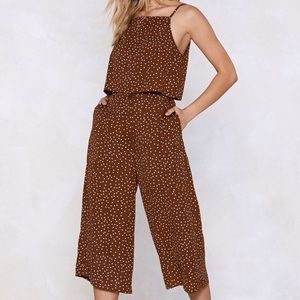 Nasty Gal Cropped Top and Culottes Set